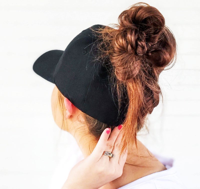 Eohak Ponytail Baseball Hat Distressed Retro Washed Womens Twill - Image 3